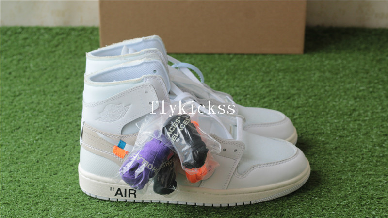 Authentic Air Jordan 1 Off White White 2018